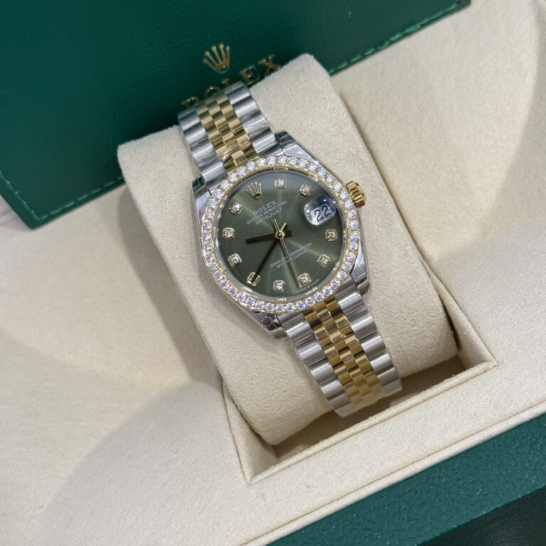 Rolex DateJust Moissanite Diamond Green Dial 31mm