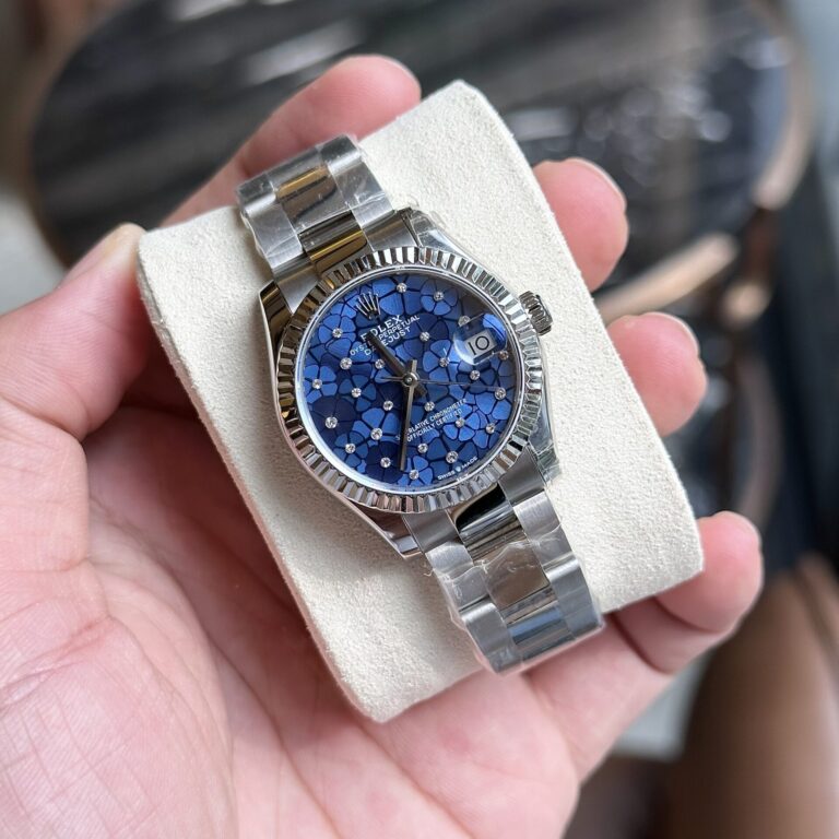Rolex DateJust Womens Watch 11 Blue Leaf Dial 31mm