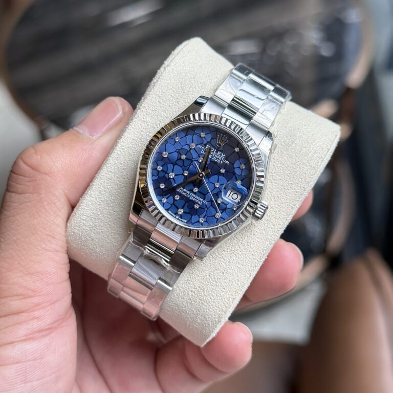 Rolex DateJust Womens Watch 11 Blue Leaf Dial 31mm