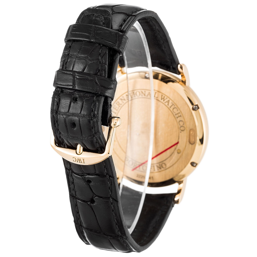 IWC PORTOFINO AUTOMATIC IW356302, 39MM, 316 STEEL CASE, WHITE DIAL, BLACK LEATHER, REPLICA WATCH