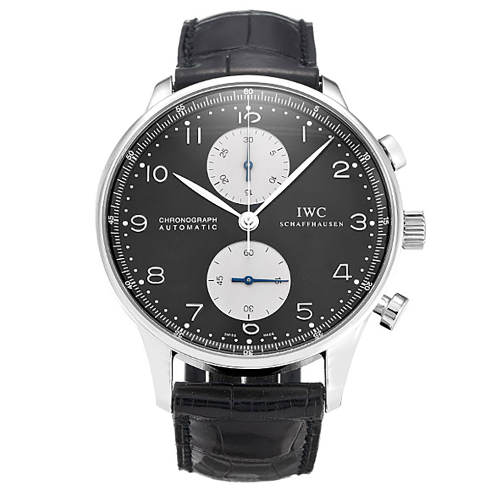 IWC Portuguese Chrono IW371404 Replica Watch, Automatic Movement, 40.9mm 316L Steel Case, Black