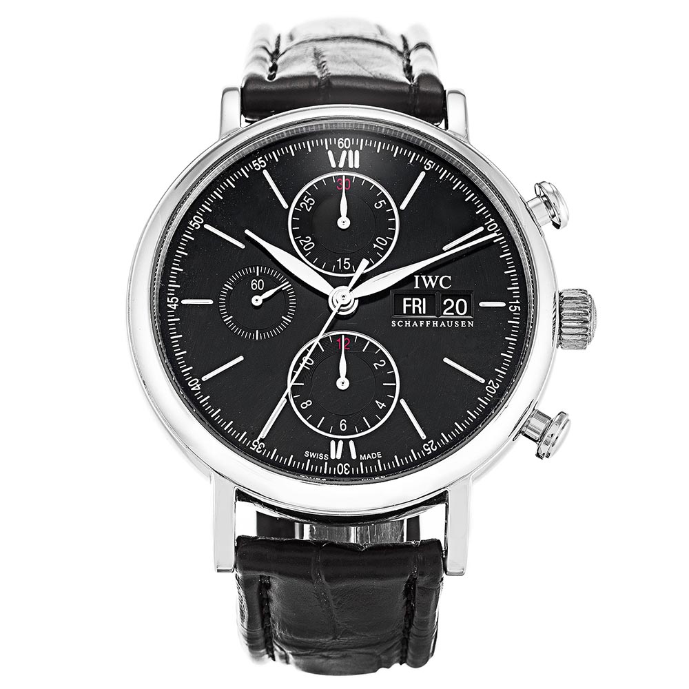 - IWC Portofino IW391019 Chronograph - Automatic - Black Dial Watch