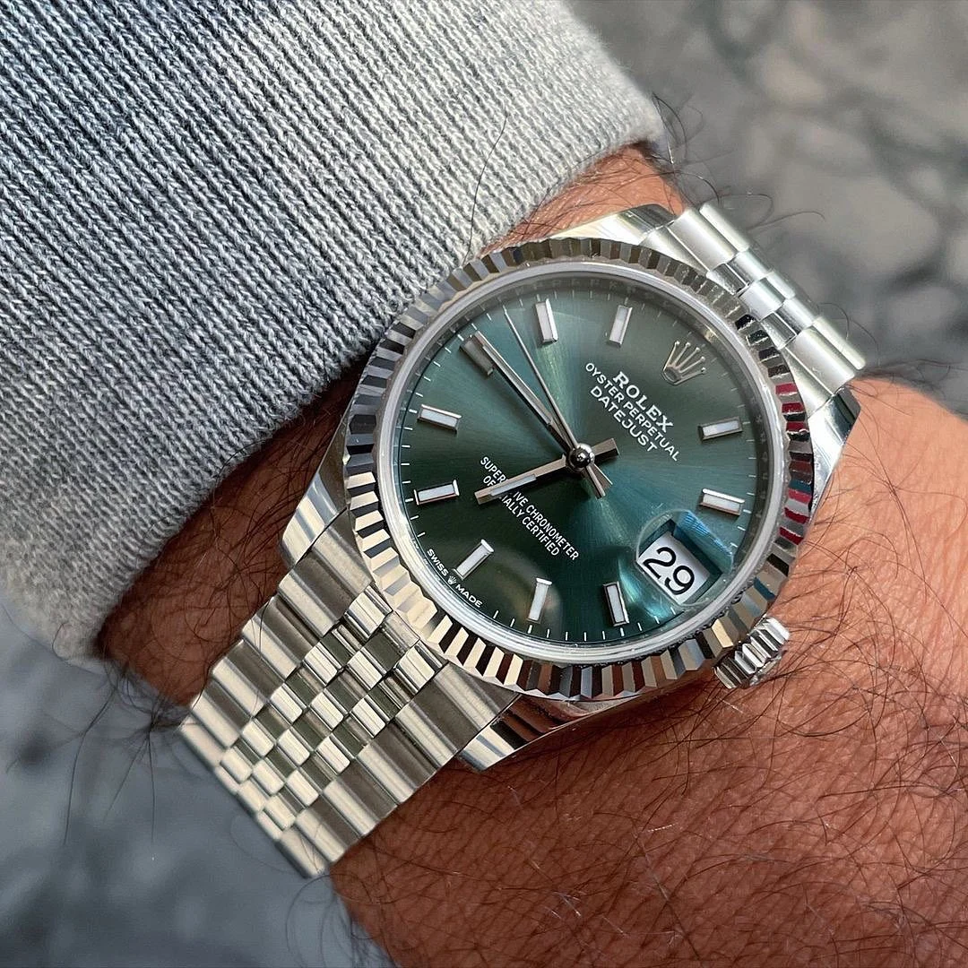 DateJust 41 126334 QF 1:1 Best Edition 904L Steel Green Stick Dial on Jubilee Bracelet QF3235 (149g)