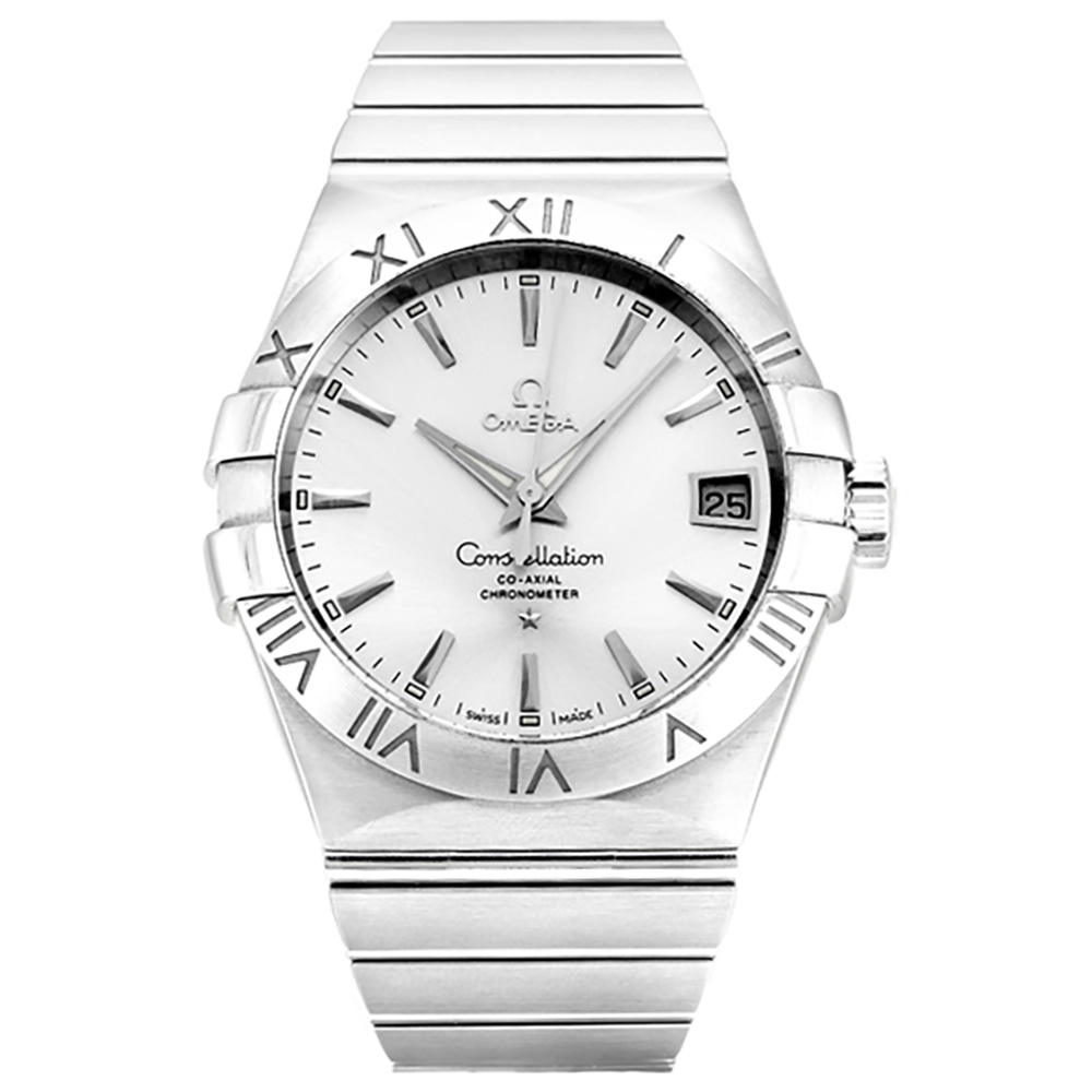 Omega Constellation 123.10.38.21.02.001 Automatic Silver Dial Steel Case Watch, Men's Omega