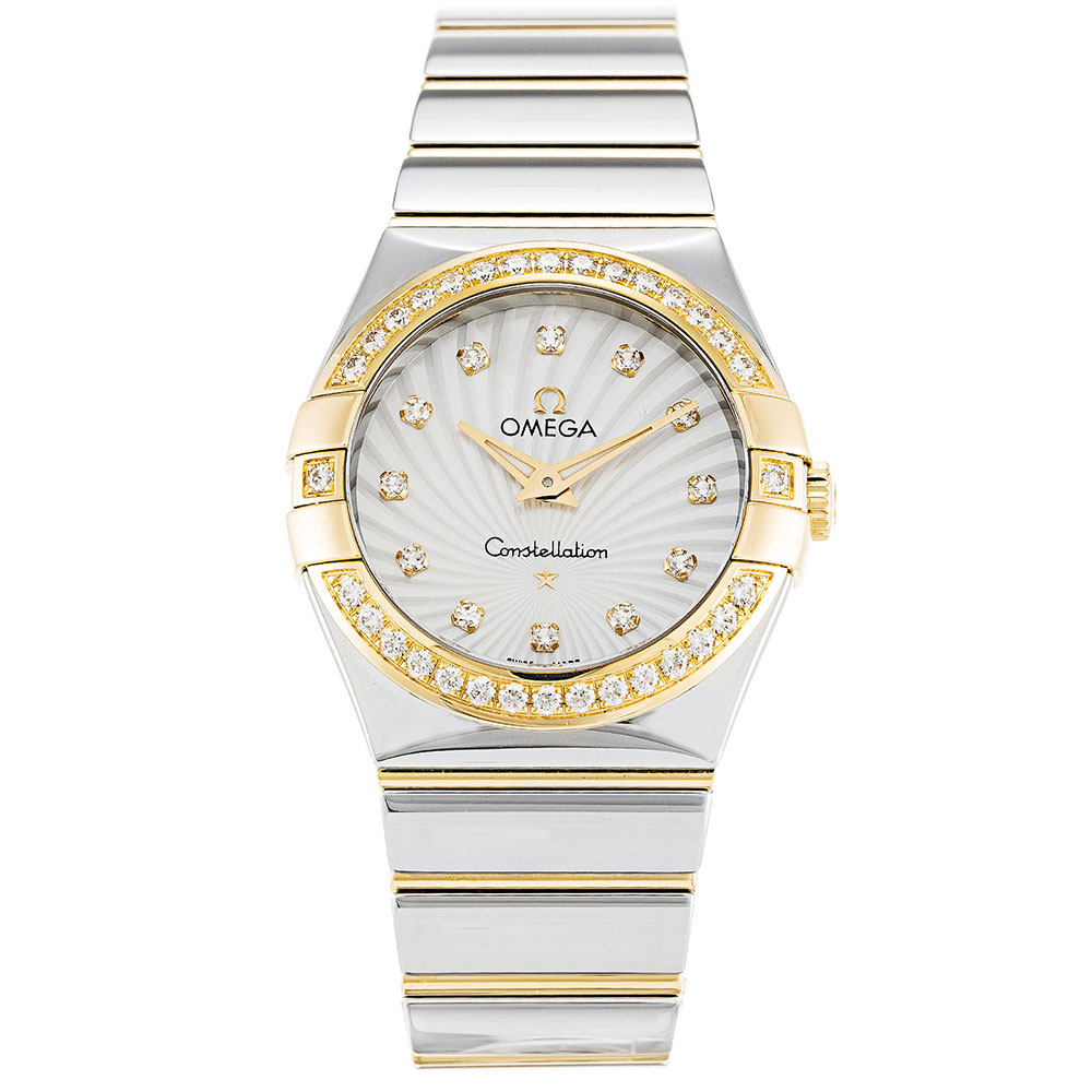 Omega Constellation Ladies Replica Watch 123.25.27.60.55.008 Quartz Mother of Pearl White Diamond