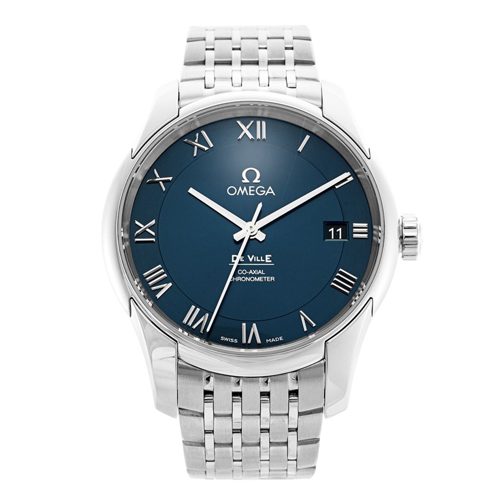 Omega De Ville Co-Axial 431.10.41.21.03.001 Replica Watch, Automatic, 41mm Steel Case, Blue Dial