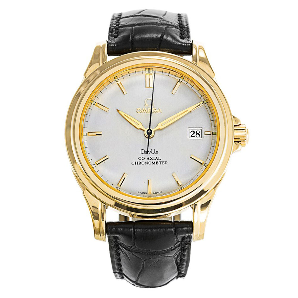 Omega De Ville Co-Axial 4631.31.31 Replica Watch, Automatic, 37.5mm Steel Case, White Dial, Black