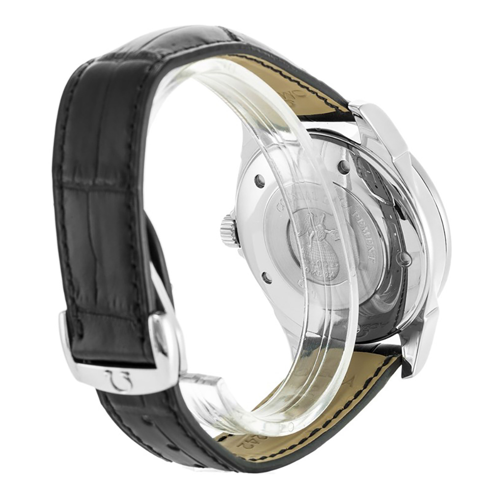 Omega De Ville Co-Axial 4833.40.31 Automatic Men's Watch, 38.7mm 316 Steel Case, Grey Dial, Black