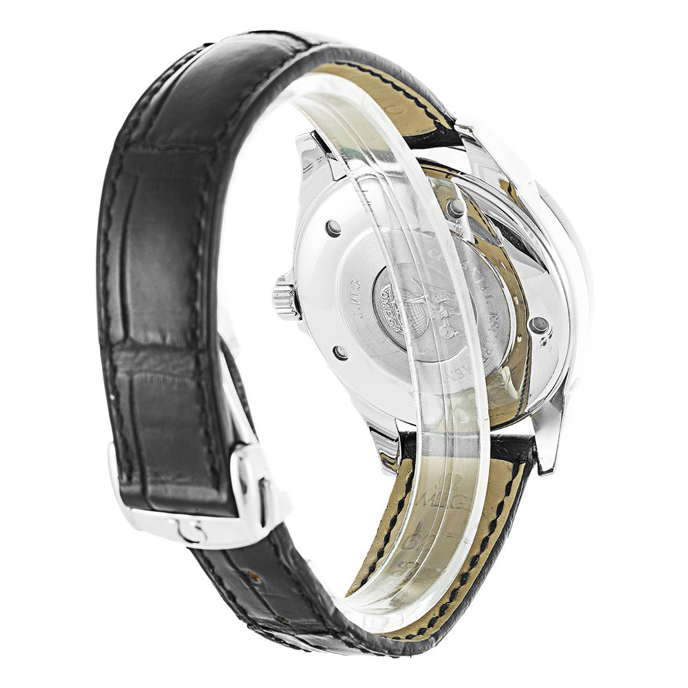 -OMEGA-DeVille-Replica-Watch-4833.50.31-Automatic-Silver-Dial-38.7MM-Black-Leather