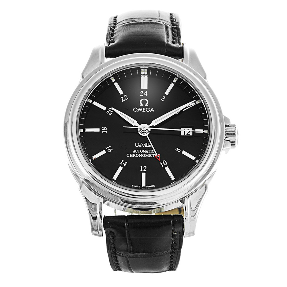 -OMEGA-DeVille-Replica-Watch-4833.50.31-Automatic-Silver-Dial-38.7MM-Black-Leather