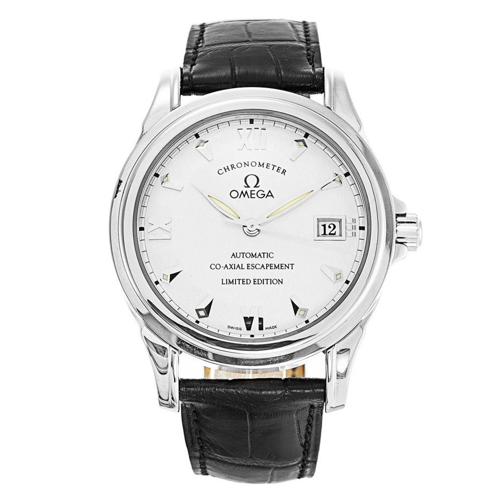 Omega De Ville Co-Axial 5941.31.31 Automatic Silver Dial 316 Steel Case Brown Leather Bracelet