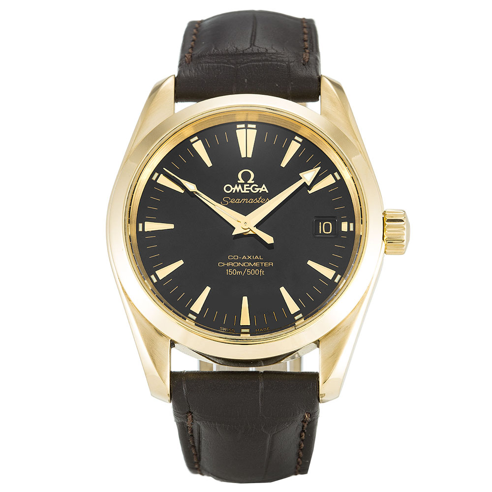 Omega Seamaster Aqua Terra 150m 2604.50.37 Automatic Black Dial 316 Steel Case Black Leather