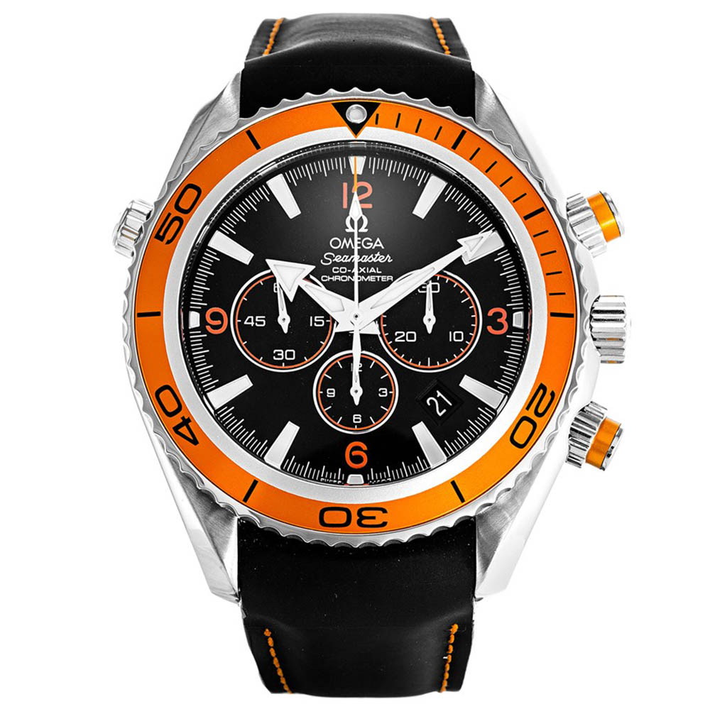 2918.50.82 - Omega Seamaster Planet Ocean Quartz Watch - 45.5mm Stainless Steel Case - Black Rubber