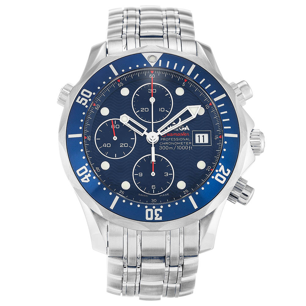 Omega Seamaster Chrono Diver 2225.80.00 Replica Watch, Men's, 42mm Blue Dial, Steel Case, Quartz