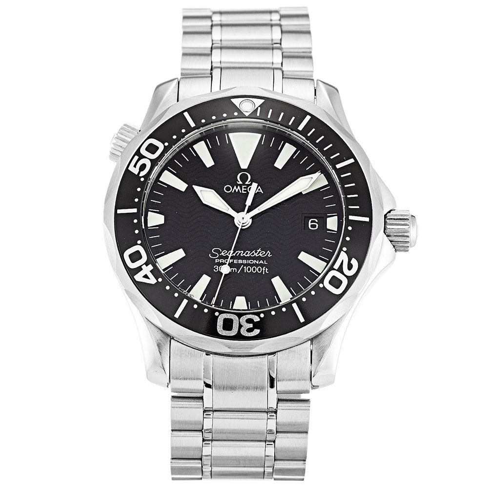 Omega Seamaster 300m Mid-Size 2262.50.00 Replica Watch, Unisex Quartz, 36.2mm Black Dial, 316 Steel