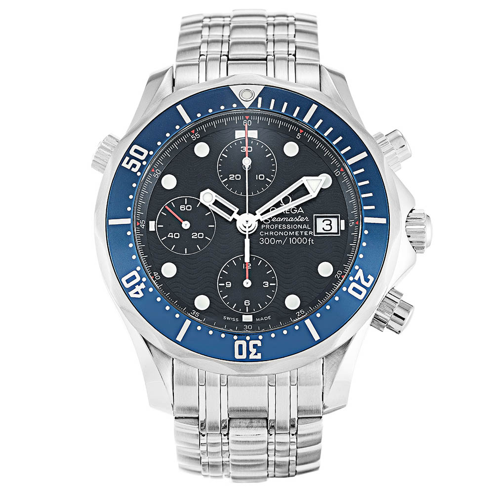 Omega Seamaster Chrono Diver 2599.80.00 Automatic 41MM Blue Dial 316 Steel Men's Watch Replica