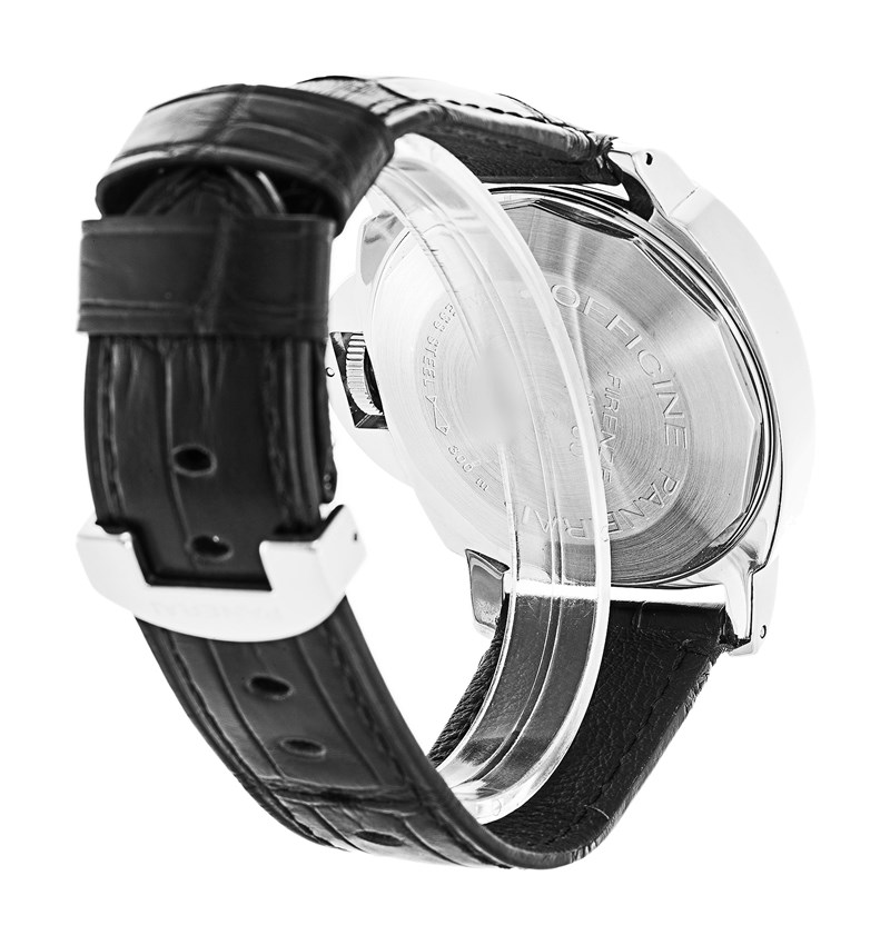 Panerai Luminor Marina PAM00104 Automatic Silver Dial Black Leather Strap Replica Watch