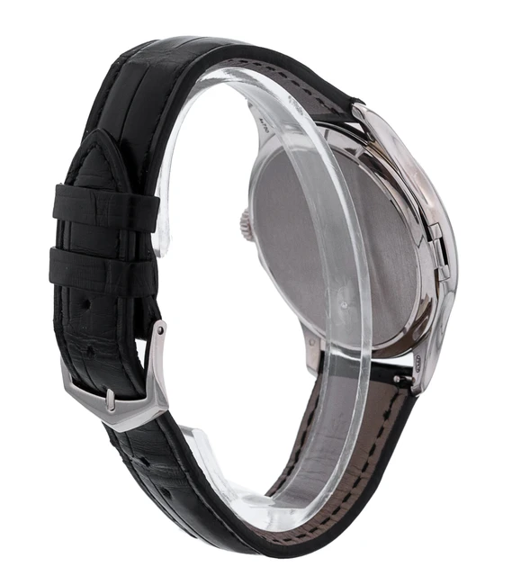 Calatrava 5227 SS 3KF 1:1 Best Edition Black Dial on Black Leather Strap A324 Super Clone V2