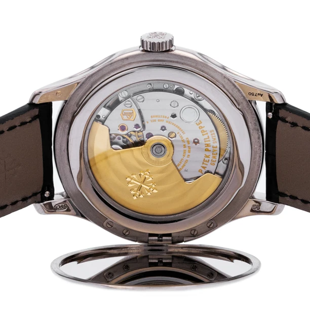 Calatrava 5227 SS 3KF 1:1 Best Edition Black Dial on Black Leather Strap A324 Super Clone V2