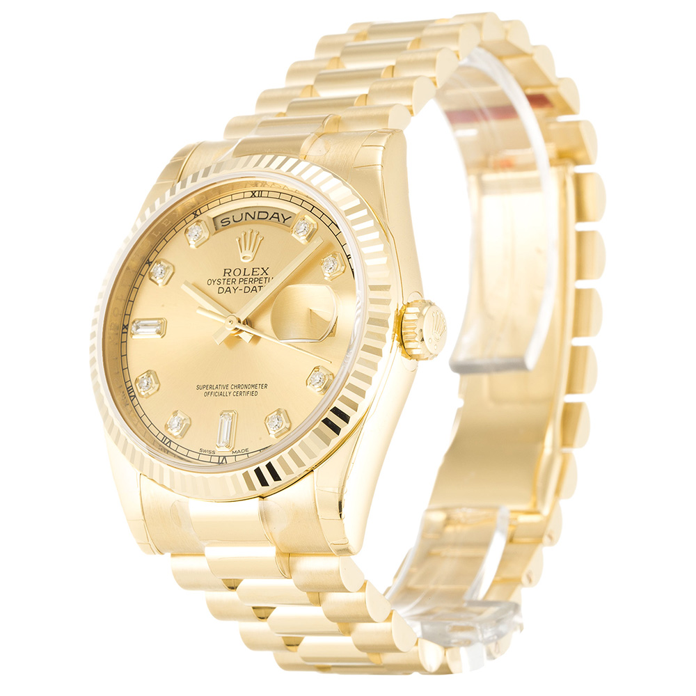 Rolex Day-Date 118238 Automatic Gold & Diamond Dial Mens Watch - Replica Watch