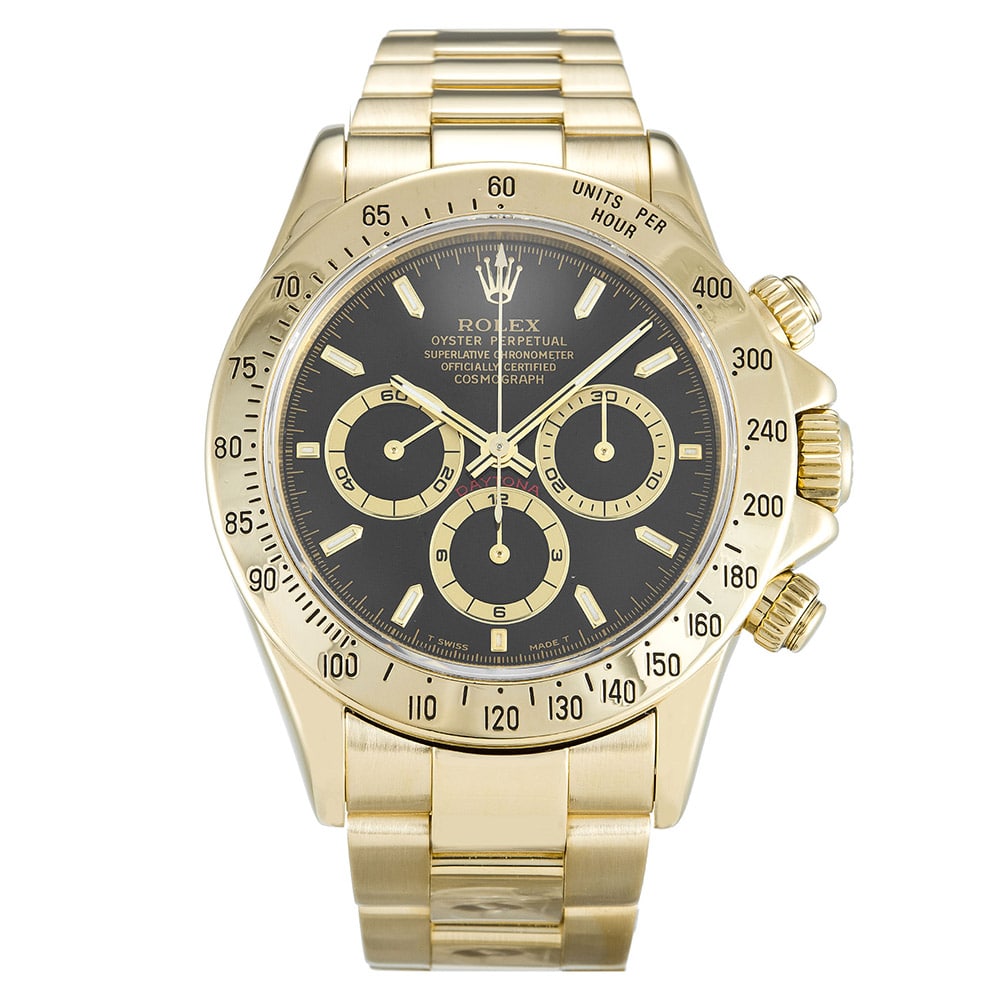 Rolex Daytona 16528 Automatic Black Baton Dial Mens Watch Replica
