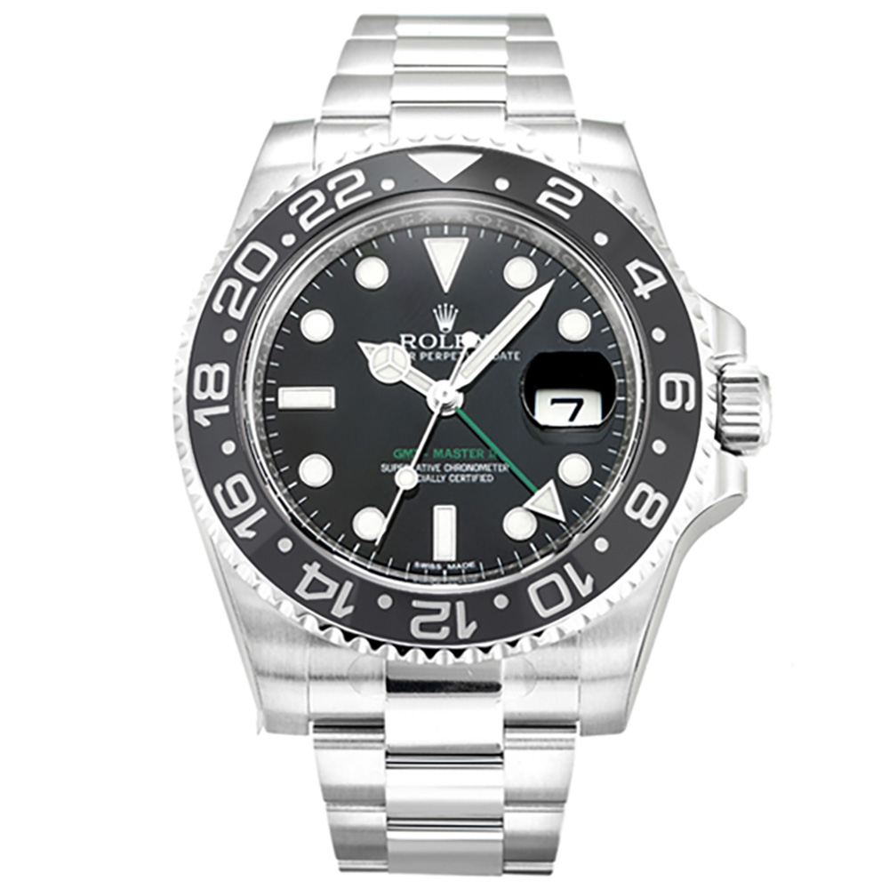 Rolex GMT Master II 116710 Automatic Mens Watch Black Dial Steel Case OysterLock Bracelet