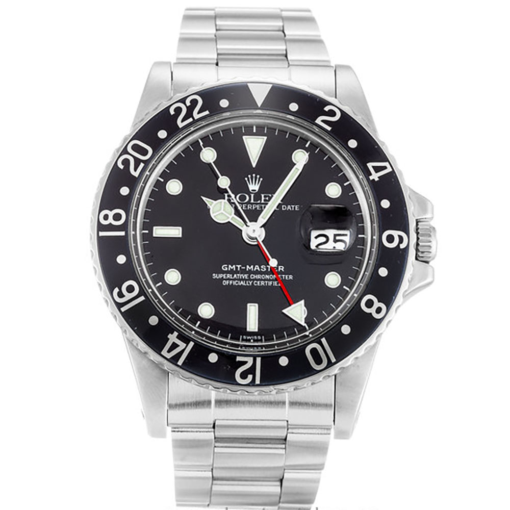 Rolex GMT Master Black 16750 Replica Watch, Automatic, 40MM Steel Case, Black Dial, Men's Watch