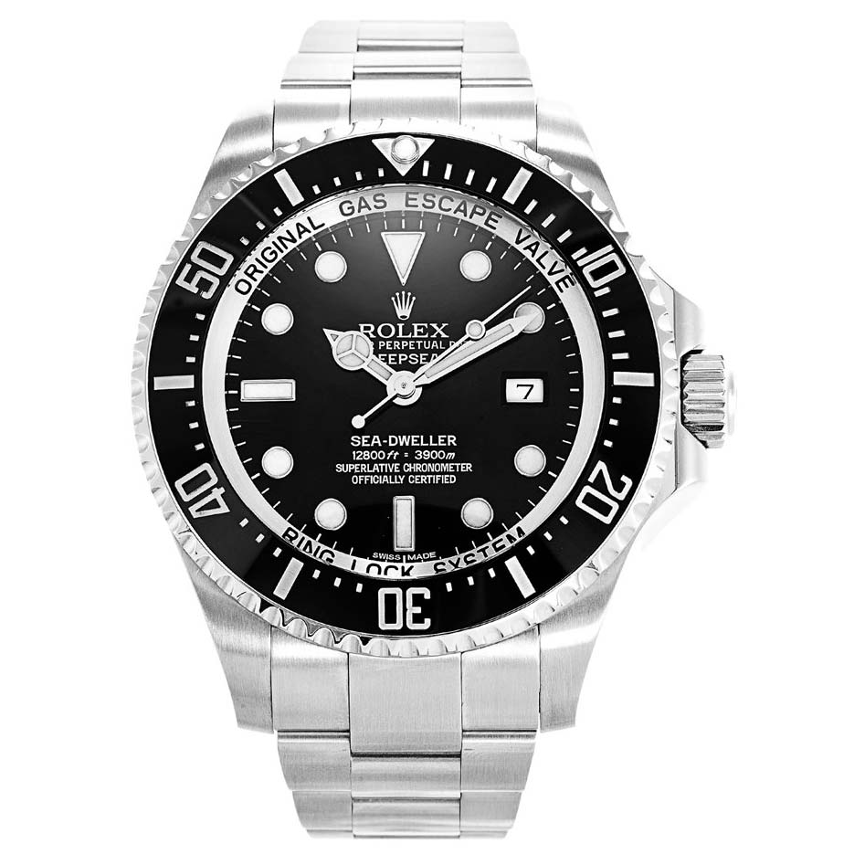 Rolex Deepsea 116660 Replica Watch, Automatic Movement, 44mm Stainless Steel Case, Black Dial