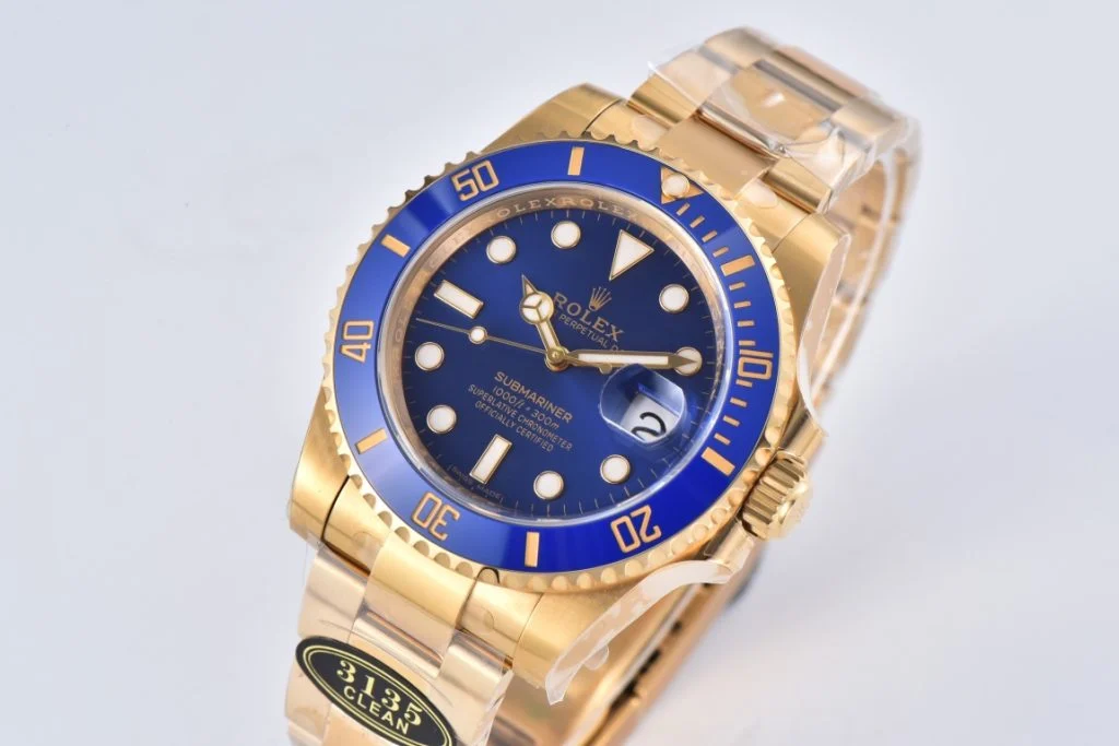 Rolex Submariner 40mm 116618 LB Blue Dial &amp; Ceramic Bezel YG Plated Super Clone V3