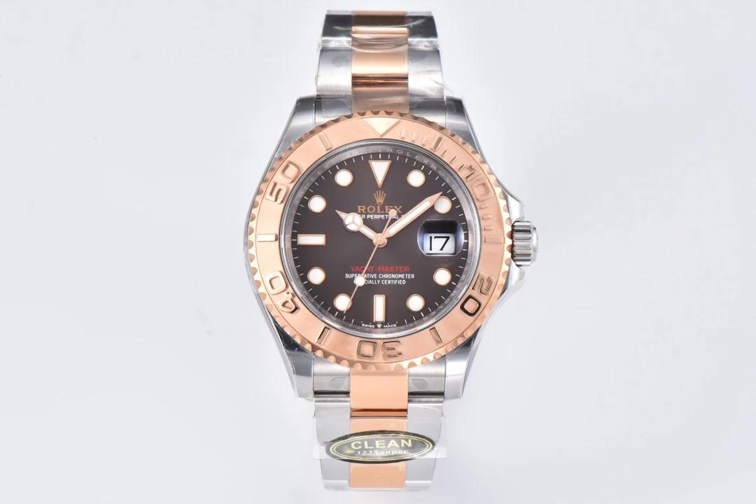 Rolex Yacht-Master 126621-0001 40mm Clean Factory 1:1 904L Brown Dial 3D Rose Gold Bezel on Rose Gold &amp; Steel Two Tone Super Clone