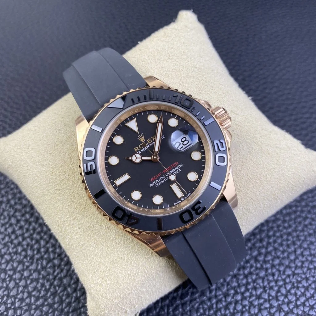 Rolex Yacht-Master 126655-0002 40mm Clean Factory 1:1 904L Rose Gold Case Black Dial 3D Black Ceramic Bezel Super Clone