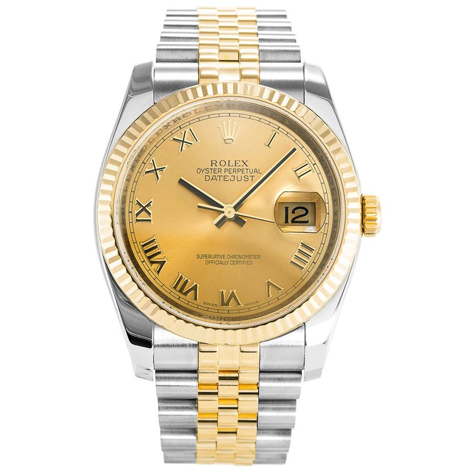 Rolex Datejust 116233 Mens Watch Gold Automatic Gold Plated 36MM Case & Bracelet