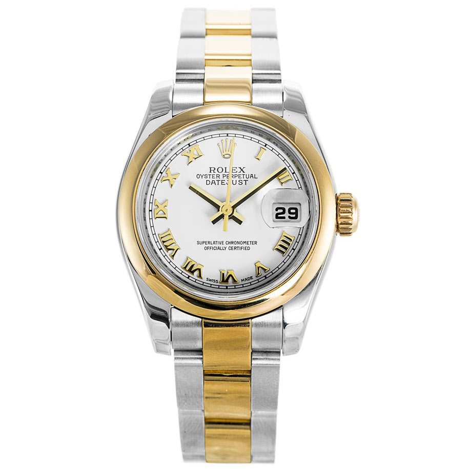 Rolex Datejust 179163 Automatic Gold Plated Watch - Ladies - White Dial - Replica Watch