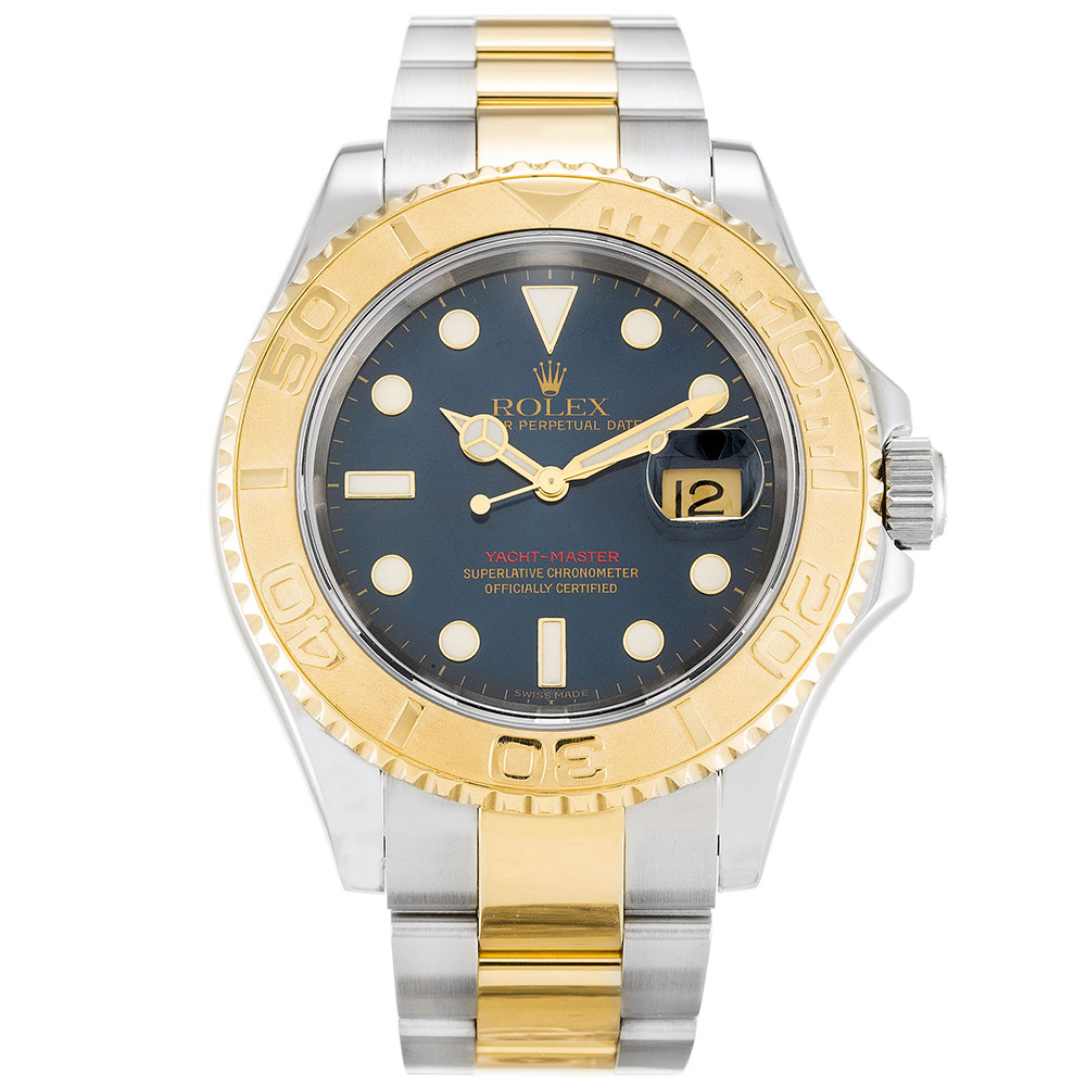 Rolex Yacht-Master Blue 16623 Automatic Mens Watch 40MM 316SS Silver Dial Oyster Bracelet