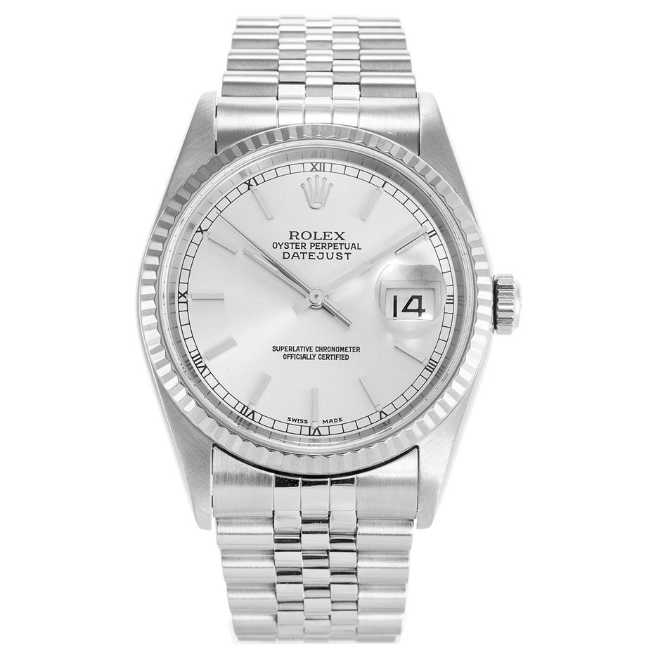 - ROLEX DATEJUST 16234 - Automatic - 36mm Stainless Steel Case - Silver Dial - Mens Watch