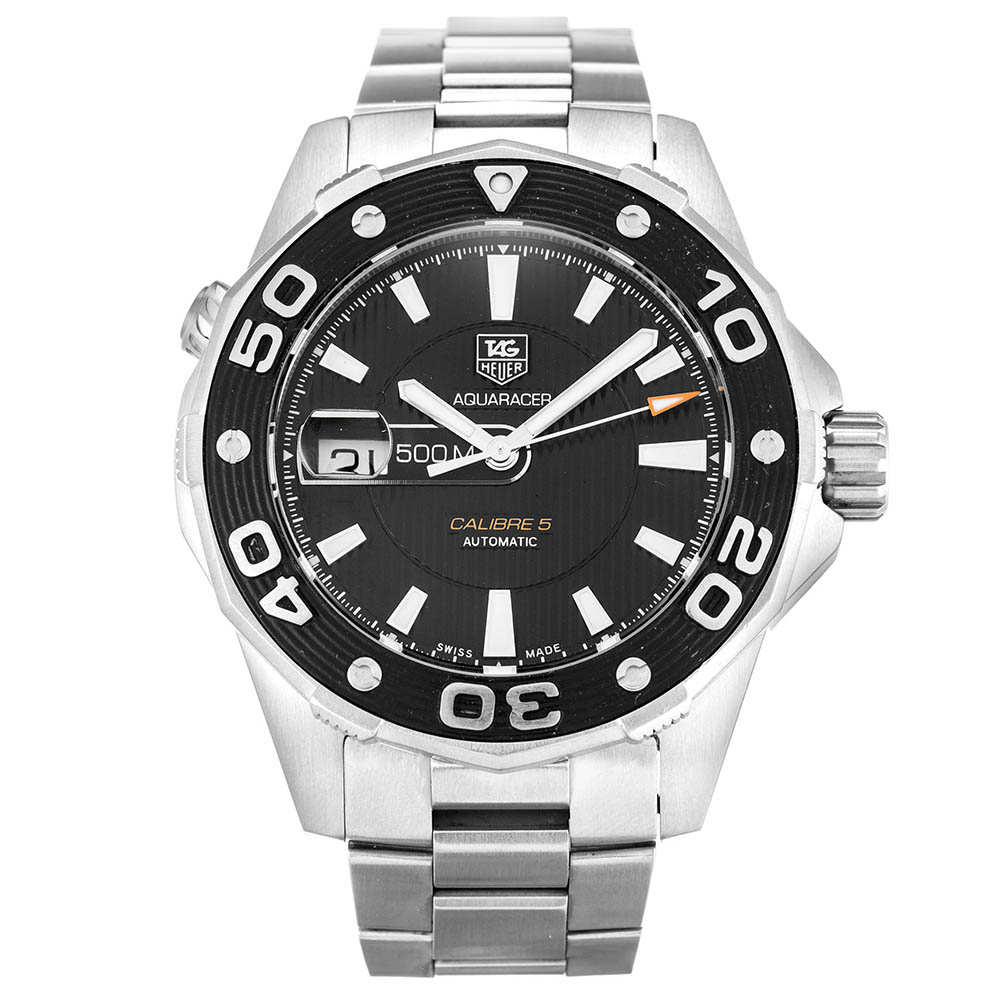 -TH-Aquaracer WAJ2110.BA0870 Replica Watch - Automatic 43MM 316 Steel Case Black Dial - Men
