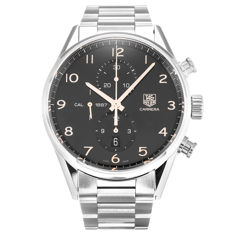 Tag Heuer Carrera CAR2014.BA0796 Men's Watch, Quartz, 43mm 316L Steel Case, Black Arabic Dial