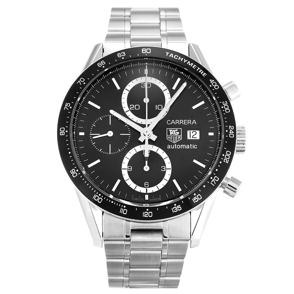 Tag Heuer Carrera CV2010.BA0786 Replica Watch, Quartz Movement, 41mm 316 Steel Case, Black Dial