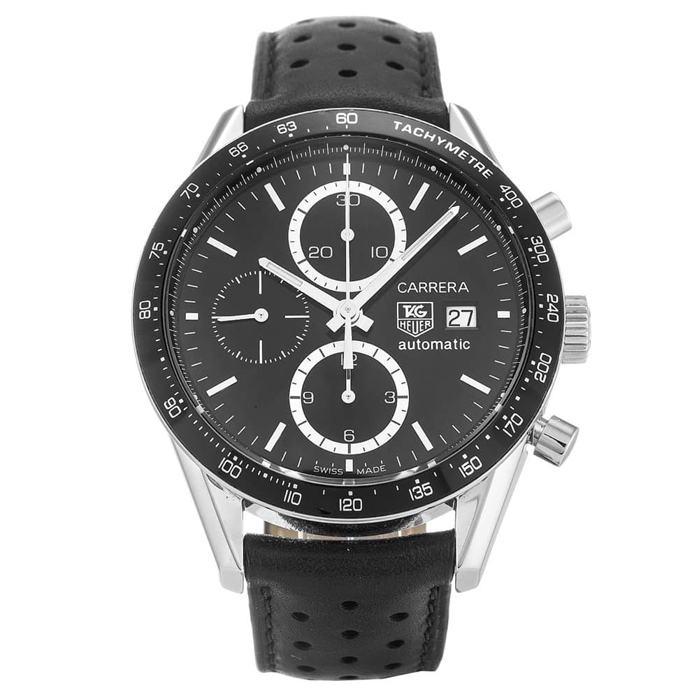 Tag Heuer Carrera CV2010.FC6233 - Automatic - Steel Case - 41 MM Quartz - Black Dial - Men's