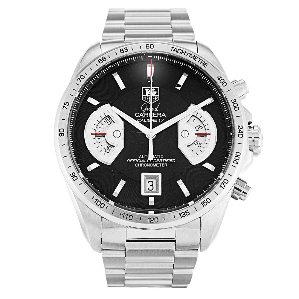 Tag Heuer Grand Carrera CAV511A.BA0902 Mens Quartz 43mm 316 Steel Black Dial Replica Watch