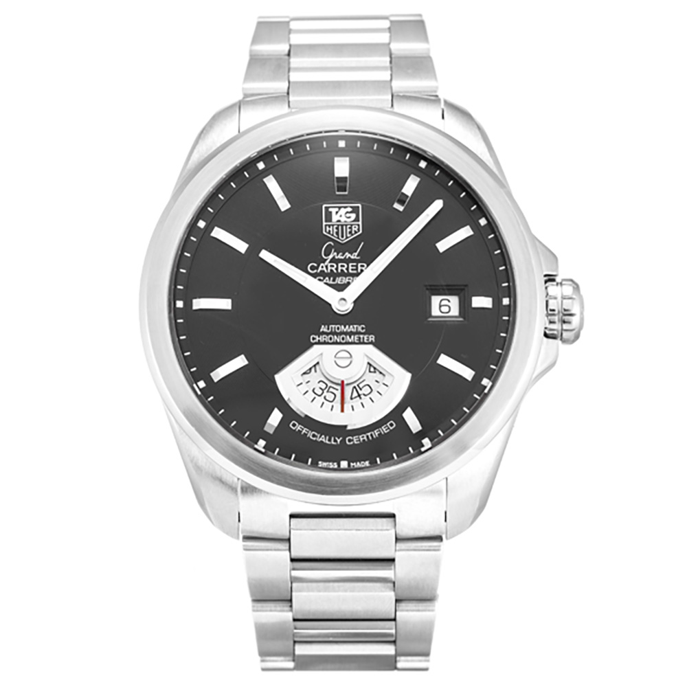 Tag Heuer Grand Carrera WAV511A.BA0900 Automatic Mens Watch, 40.2mm Steel Case, Black Dial
