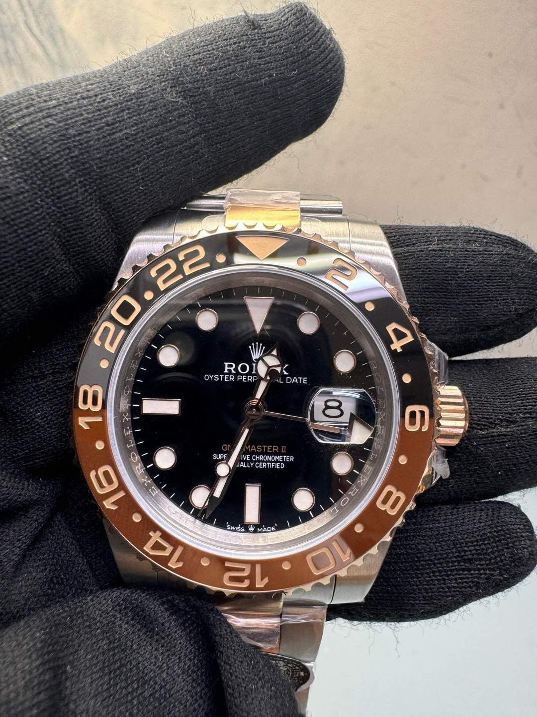 Rolex GMT Master II Black Dial Rootbeer Super Clone PR151515 V2