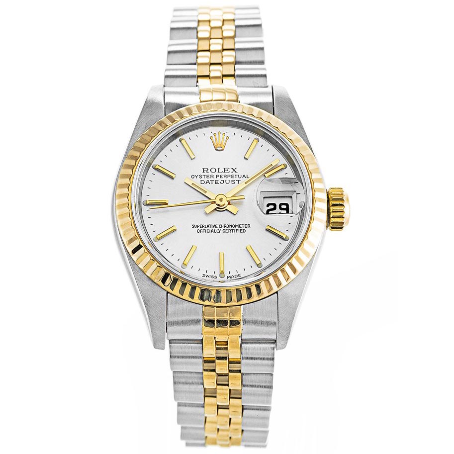-79173-Rolex-Datejust-Automatic-Gold-Plated-26MM-White-Dial-Watch