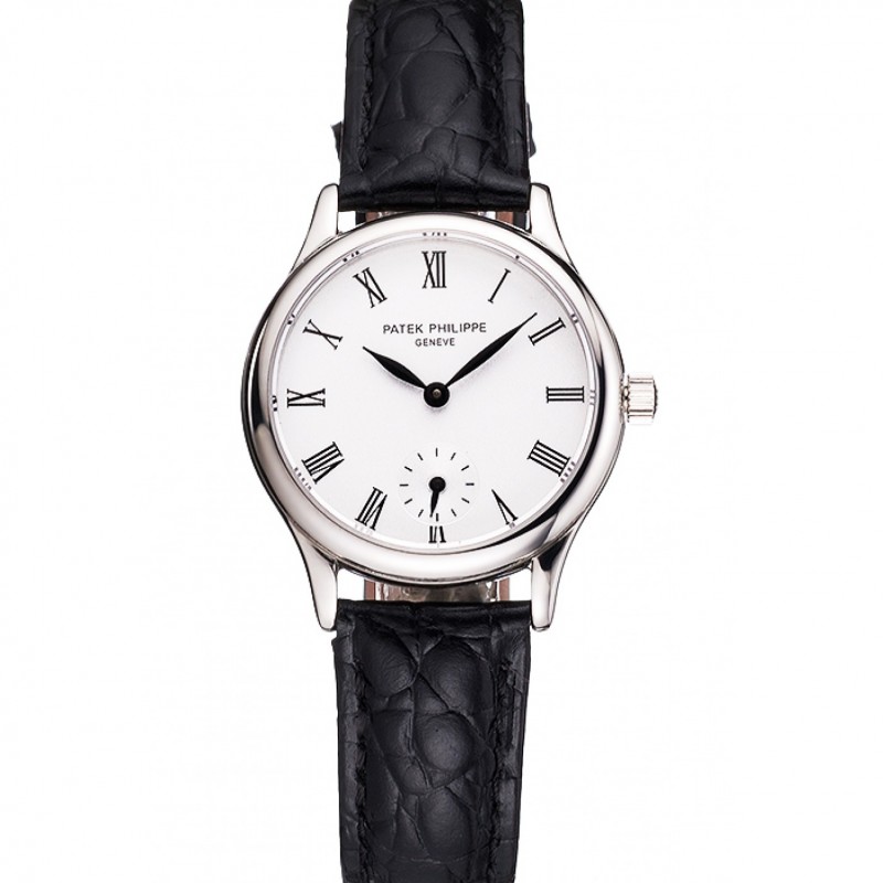 Patek Philippe Calatrava Replica Watch, Quartz Movement, White Dial, Stainless Steel Case