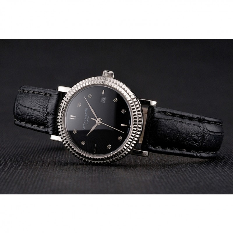 15202ST.OO.1240ST.01 - Patek Philippe Calatrava Replica Watch - Automatic - Black Dial for Women