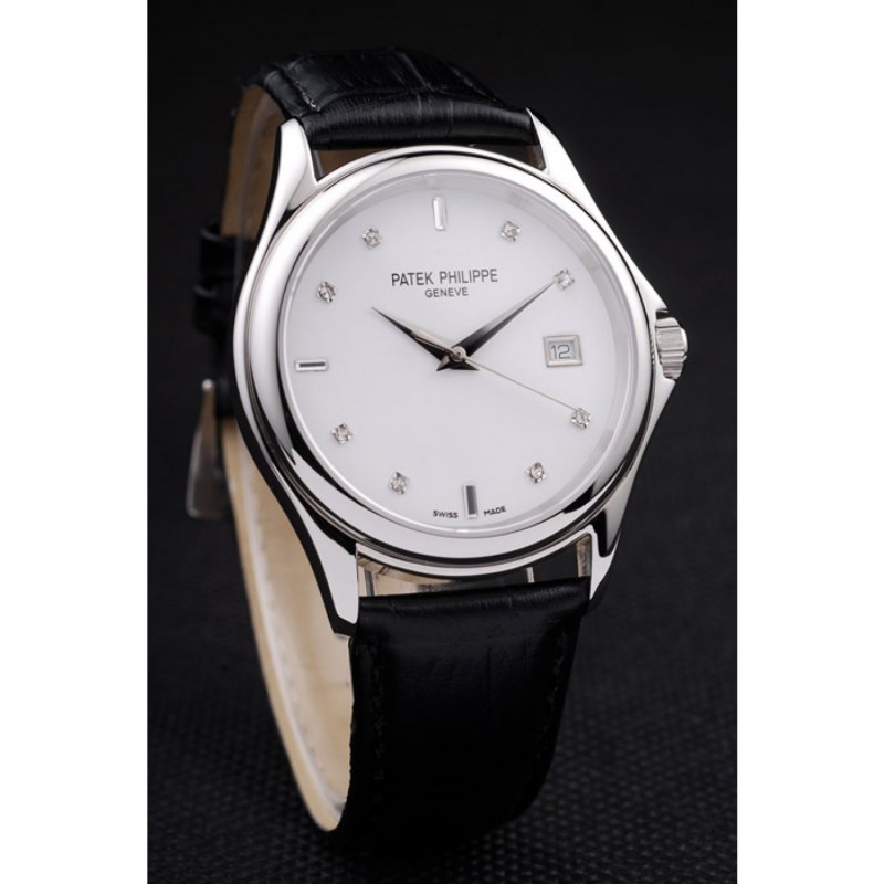 Patek Philippe Calatrava Replica Watch, Automatic, Silver Dial, Steel Case, 46x38mm, Japanese