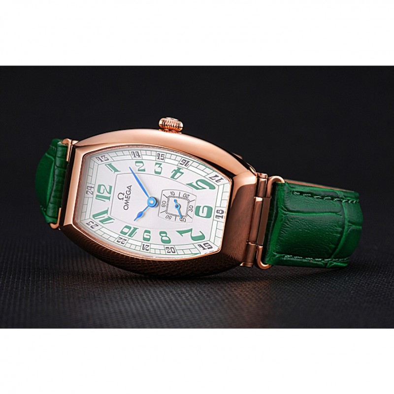 -OMEGA-SOCHI-PETROGRAD-622821 - Replica Watch - Automatic - White Dial - Green Crocodile Leather