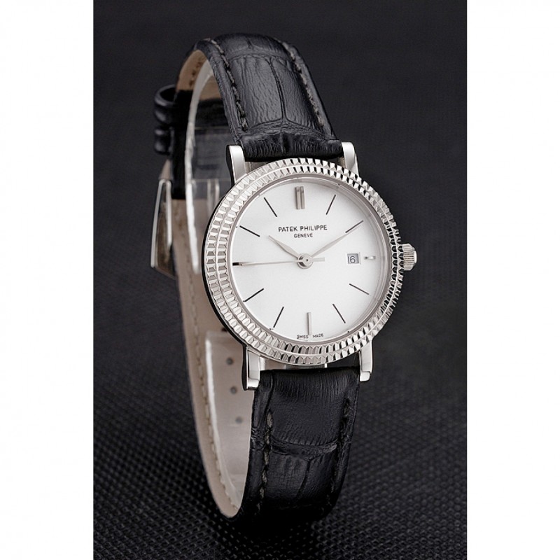 Patek Philippe Calatrava Replica, Quartz Movement, White Dial, Stainless Steel Case 33x28mm