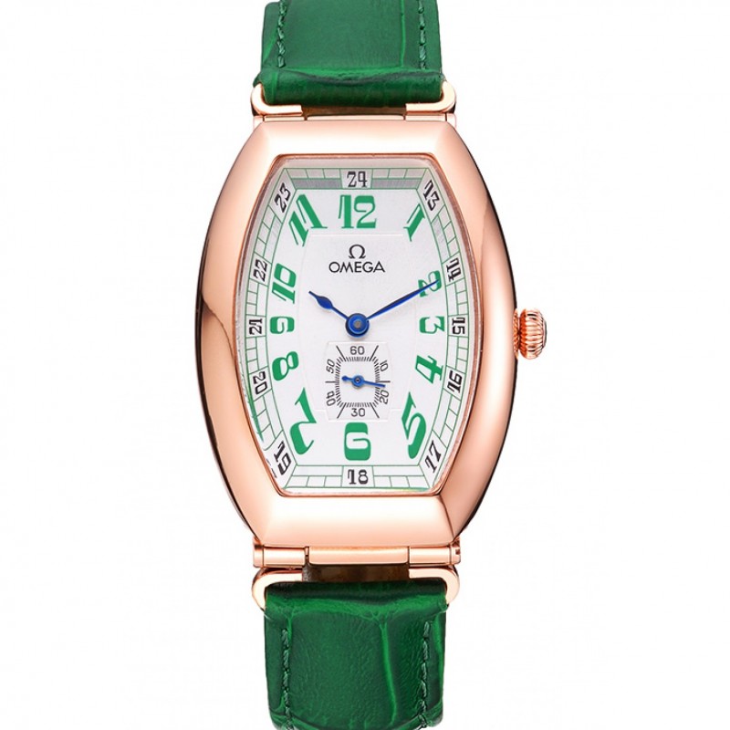 -OMEGA-SOCHI-PETROGRAD-622821 - Replica Watch - Automatic - White Dial - Green Crocodile Leather