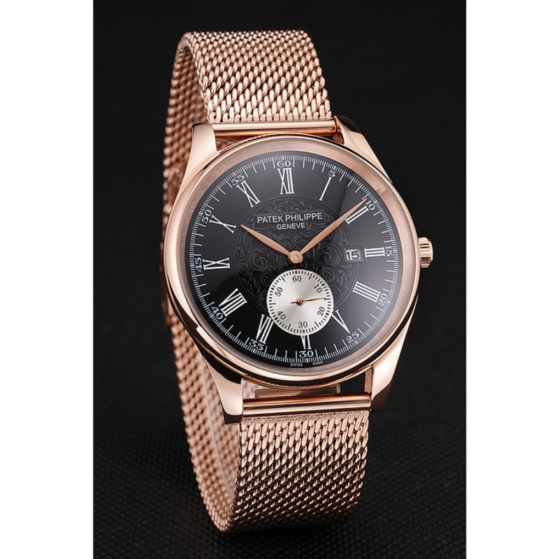 Patek Philippe Calatrava Replica Watch, Quartz Movement, 18k Rose-Gold Plated, Model